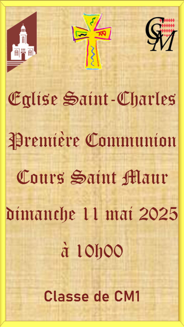 Première communion Cours Saint Maur