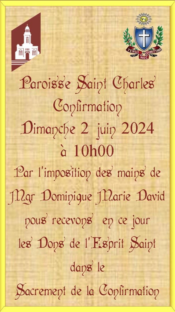 Confirmation Catéchisme St Charles
