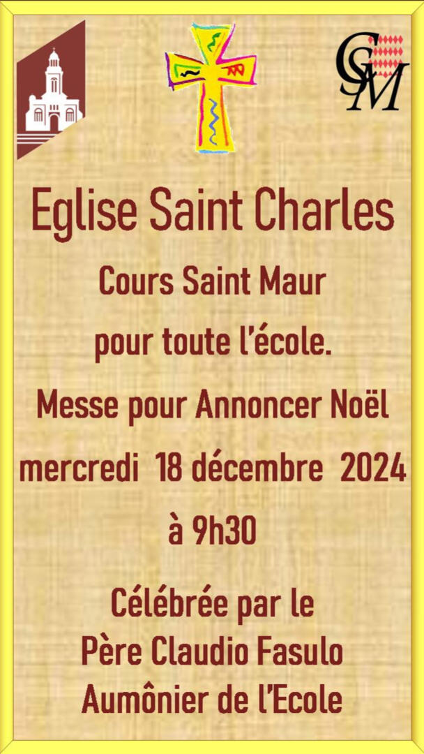 Messe pour annoncer Noël,                                                                          Cours Saint Maur