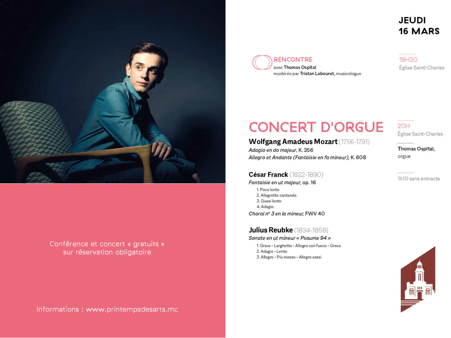 Concert d'Orgue Festival du Printemps des Arts