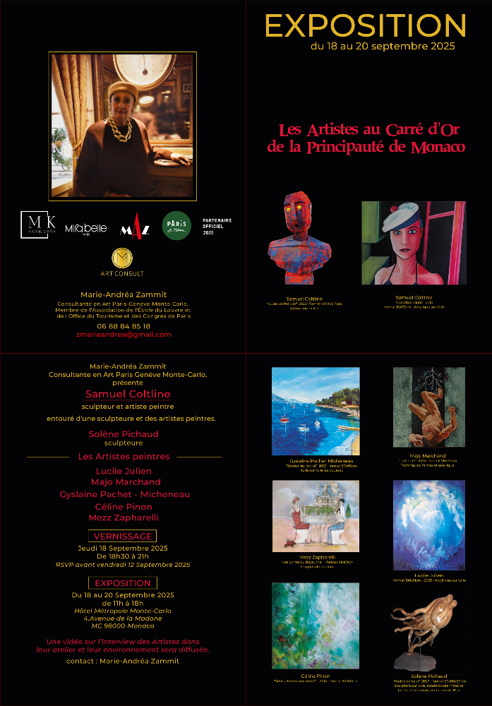 Exposition : "Les Artistes au Carré d'Or de la Principauté de Monaco"