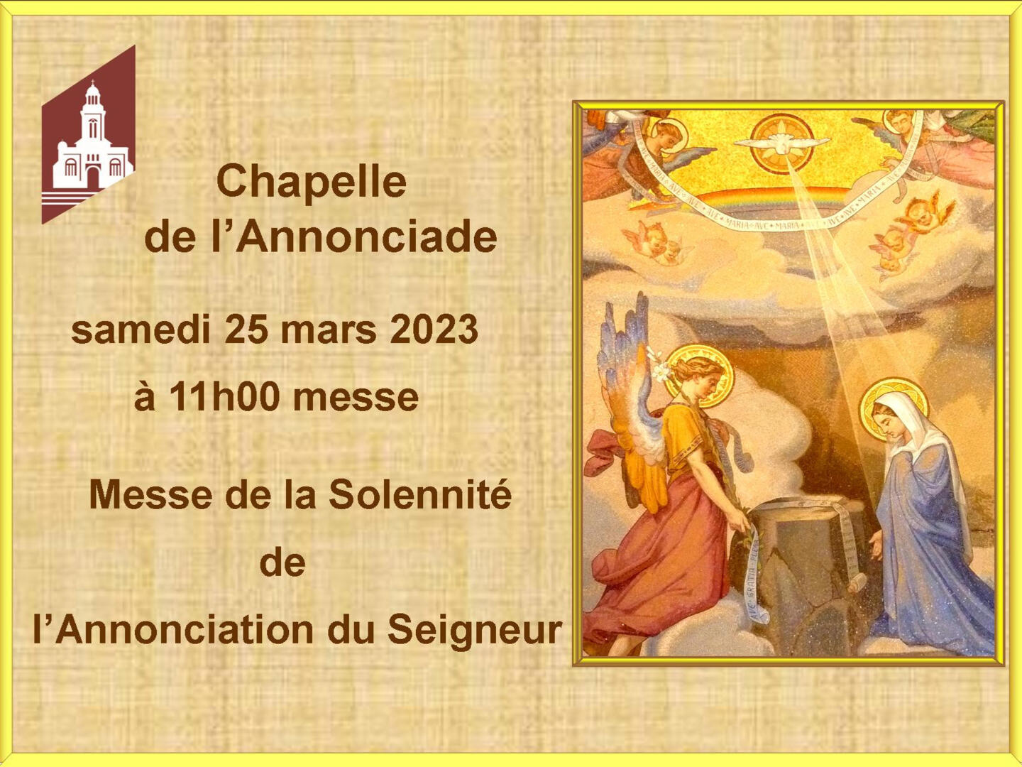Solennité de l'Annonciation du Seigneur