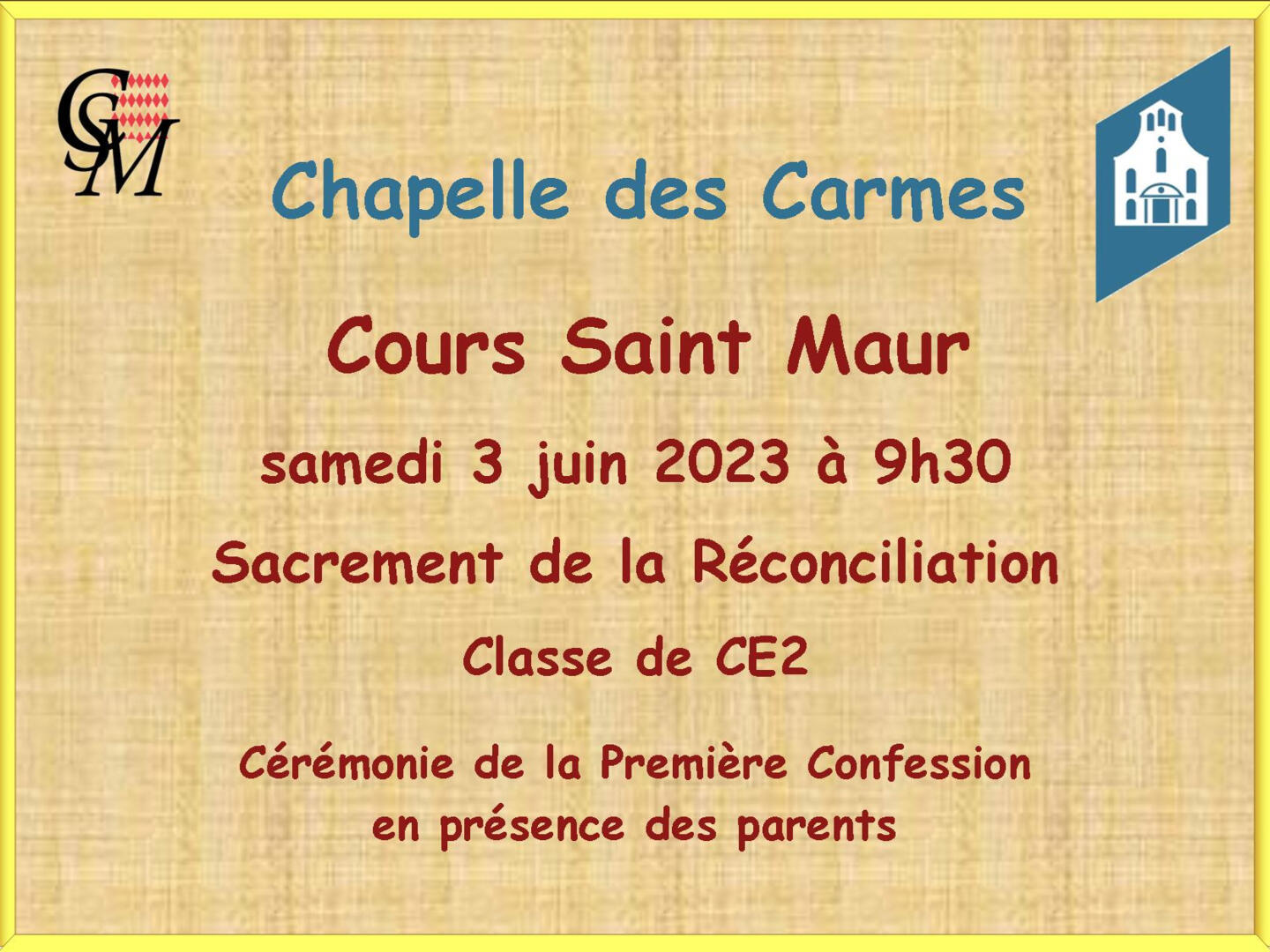 Sacrement de la Réconciliation