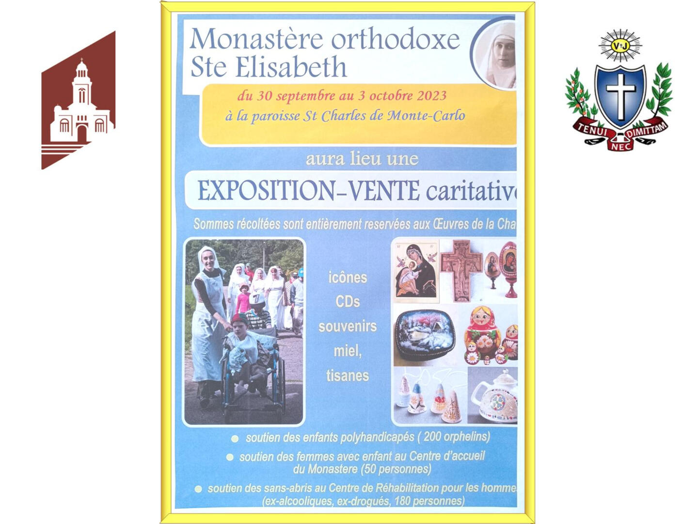 Exposition Vente Caritative Monastère Orthodoxe Ste Elisabeth