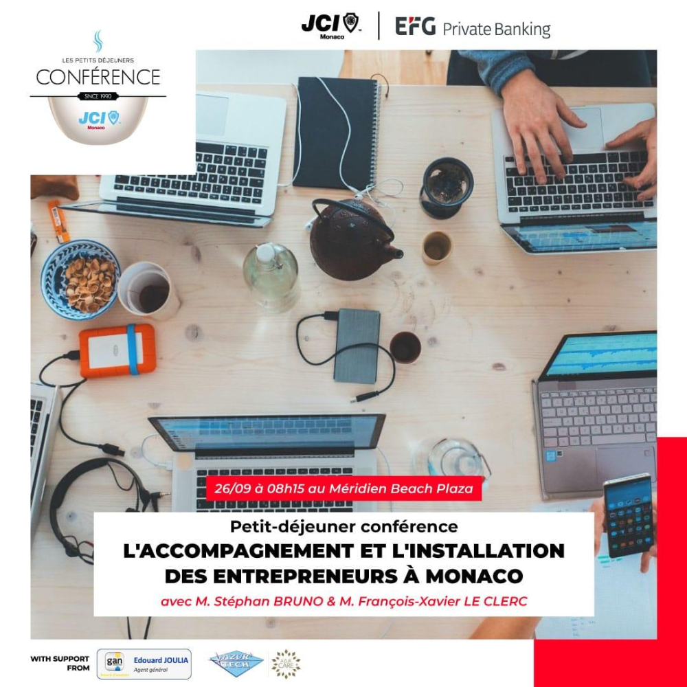 Petit déjeuner Conférence «L'accompagnement et l'installation des entrepreneurs à Monaco»