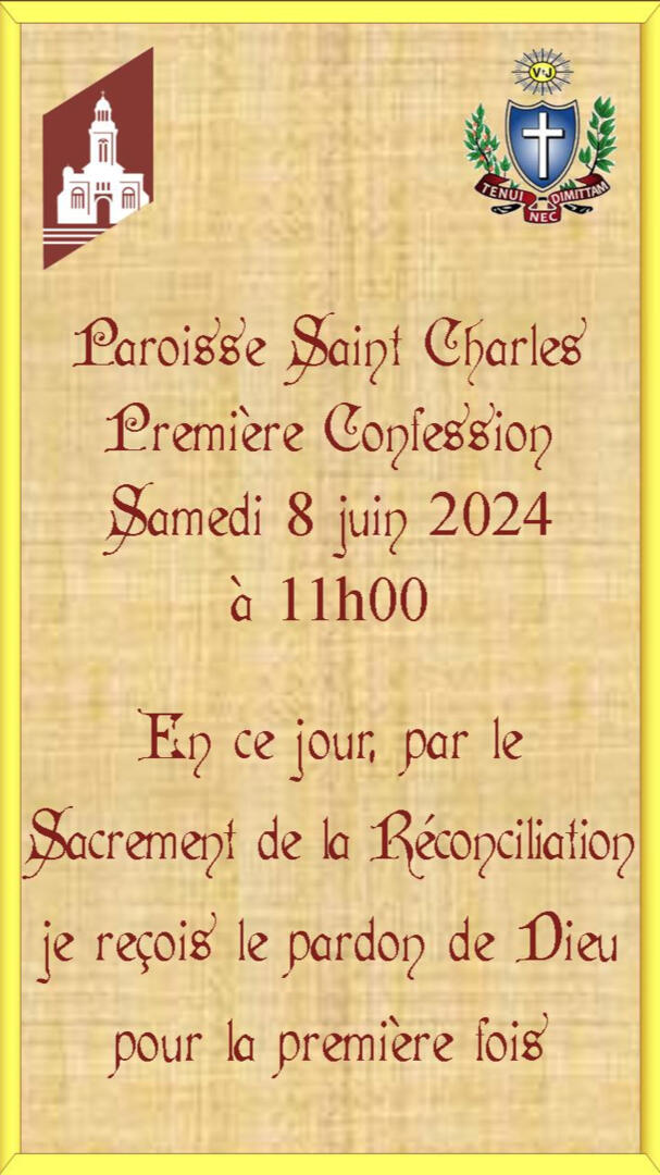 Première Confession Catéchisme St Charles
