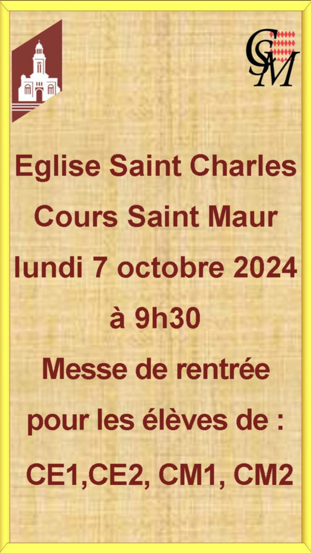 Messe de Rentrée du Cours ST Maur