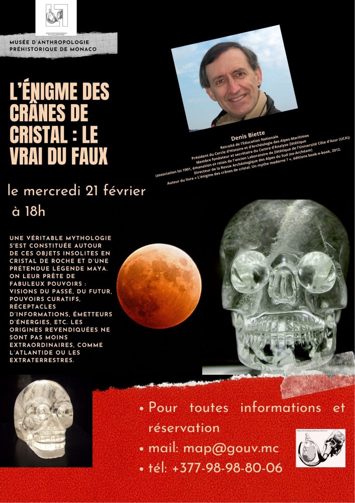 Conférence : « L’énigme des crânes de cristal »