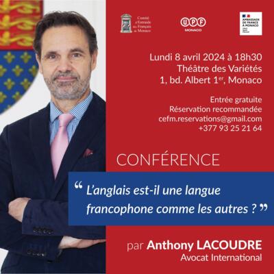 Conférence - "L’anglais est-il une langue francophone comme les autres ?"