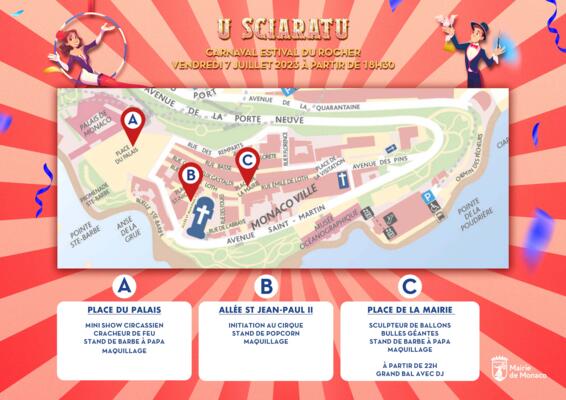 "U Sciaratu - Carnaval Estival du Rocher" on the theme of the circus 2/3