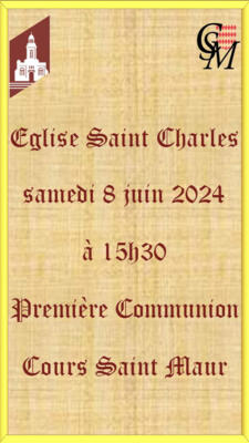 Première Communion Cours St Maur