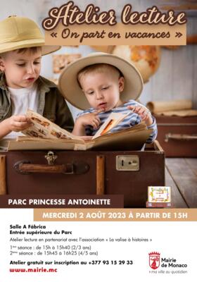 Animation - "Atelier lecture - On part en vacances"