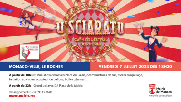 "U Sciaratu - Carnaval Estival du Rocher" on the theme of the circus