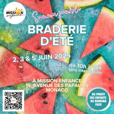 Braderie d'été Mission Enfance