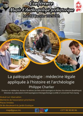 Conférence - "La paléopathologie : médecine légale appliquée à l'histoire et l'archéologie"