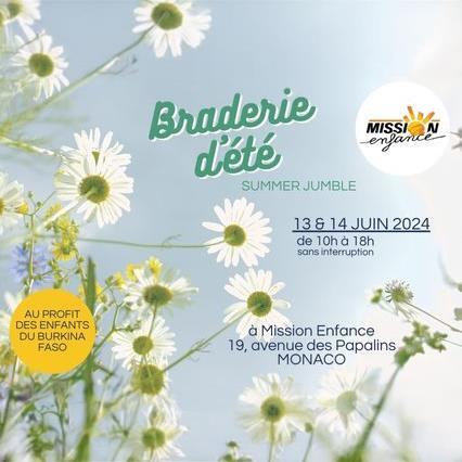 Caritatif - "Braderie d'été Mission Enfance" 1/2