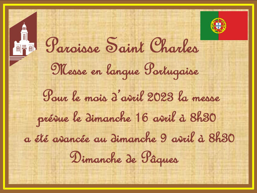 Messe en langue Portugaise Avril 2023 1/1