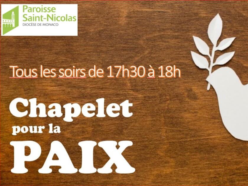 Chapelet pour la Paix à Saint-Nicolas, tous les jours de 17h30 à 18h 1/1