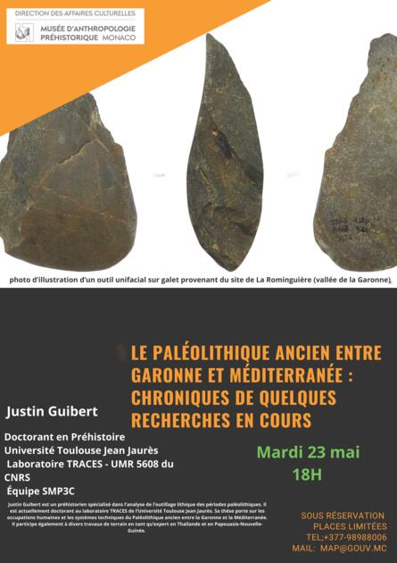 Conférence - "Le Paléolithique ancien entre Garonne et Méditerranée : chroniques de quelques recherches en cours" 1/2