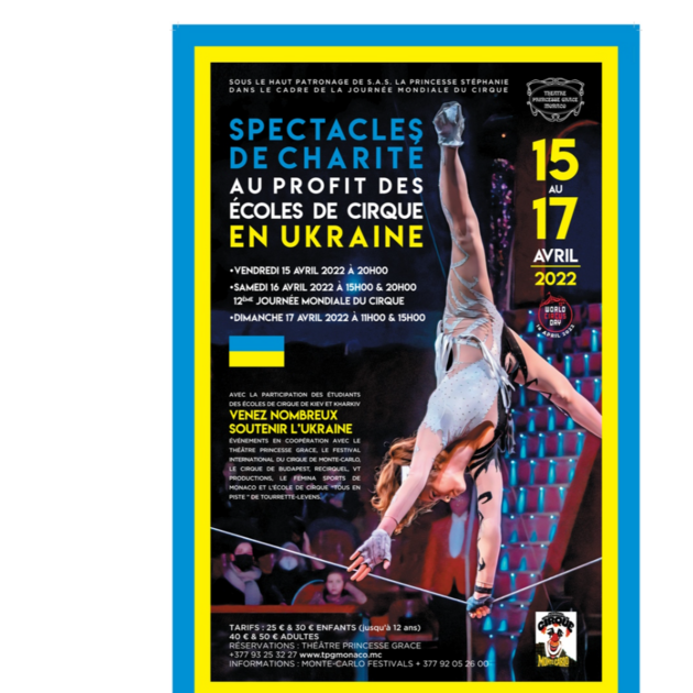 SPECTACLES DE CHARITE AU PROFIT DES ECOLES DE CIRQUE EN UKRAINE 1/2