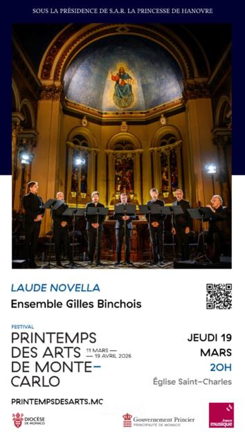 Concert de l'Ensemble Gilles Binchois dans le cadre du festival du Printemps des Arts de Monte-Carlo 1/1