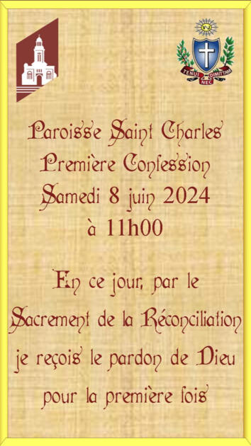 Première Confession Catéchisme St Charles 1/1